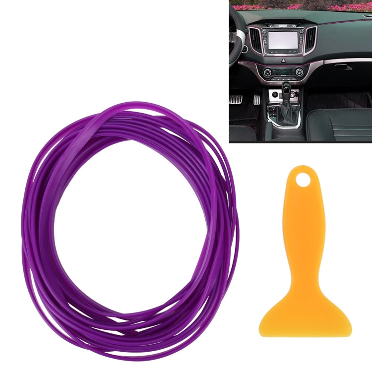 5m Flexible Trim For DIY Automobile Car Interior Moulding Trim Decorative Line Strip with Film Scraper – Durable Build, Easy to Use Purple