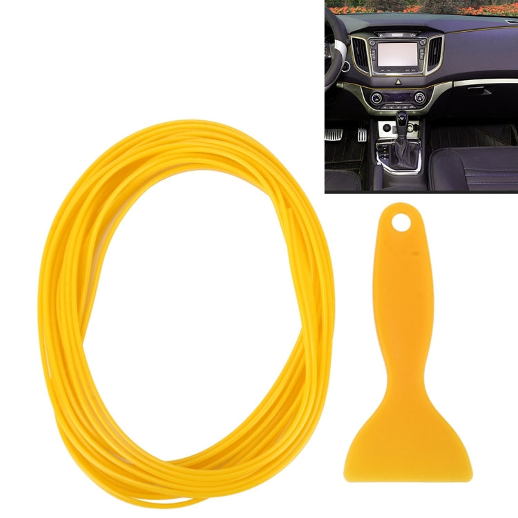 5m Flexible Trim For DIY Automobile Car Interior Moulding Trim Decorative Line Strip with Film Scraper – Durable Build, Easy to Use Yellow