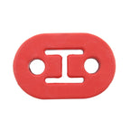 Universal Car Two Holes Adjustable Rubber Mounting Bracket Exhaust Tube Hanging Rubber Tube Car Exhaust Pipe Hanging Shackle Hanging Exhaust Hanging From Ear, 2 Holes (Red) – Durable Build, Easy to Use