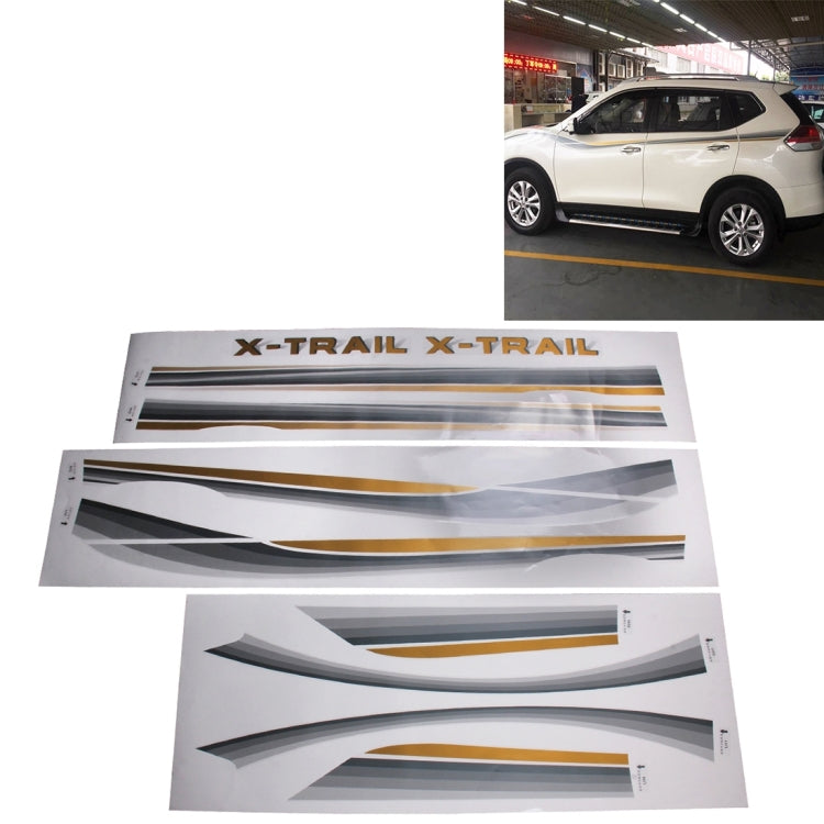 3 PCS SUV Body Decorative Strip Brand Car Streamline Shining Sticker For Honda CRV Nissarl X-Trail/Qashqai/Murano series, Strip Brand Car Streamline Shining Sticker Strip Brand Car Streamline Shining Sticker