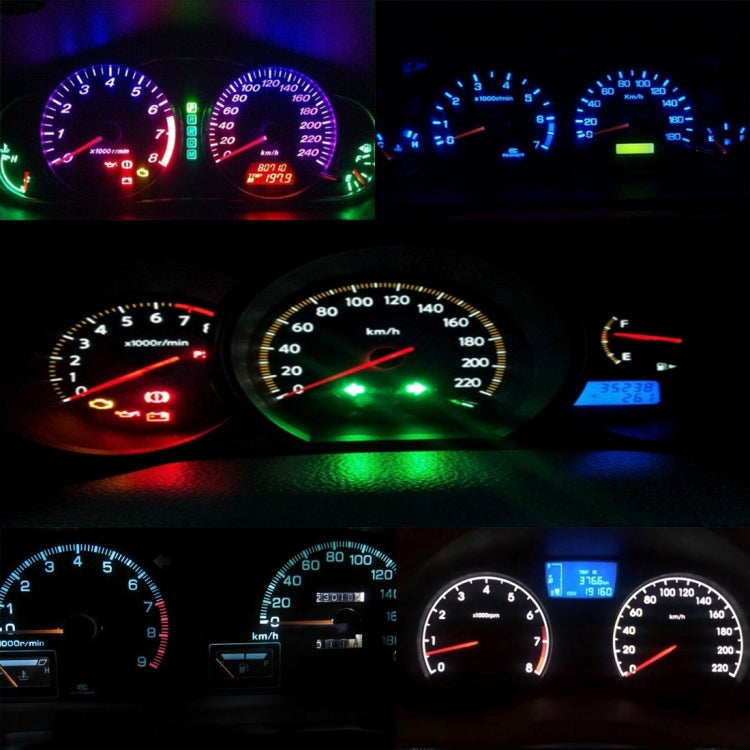 10PCS 2W T4.7 Wedge Instrument Panel LED Light Dashboard Gauge Cluster Indicator Lamp Bulb, 2W T4.7, 2W T4.7