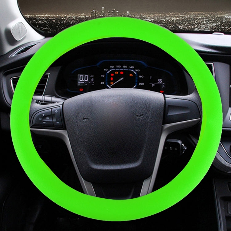 Crocodile Texture Universal Rubber Car Steering Wheel Cover For 34-48cm Wheel – Durable Build, Easy to Use Light Green
