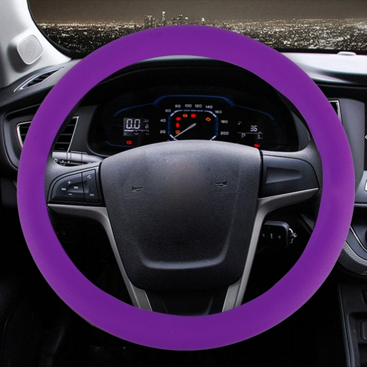 Crocodile Texture Universal Rubber Car Steering Wheel Cover For 34-48cm Wheel – Durable Build, Easy to Use Purple