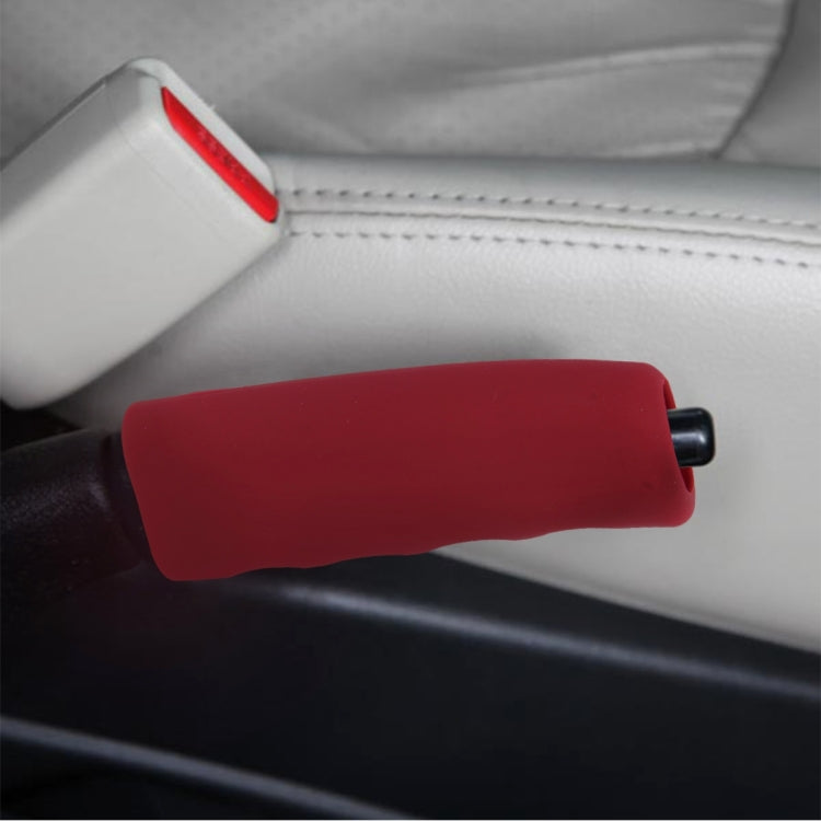 Rubber Car Hand Brake Cover Shift Knob Gear Stick Cushion Cover Car Accessory Interior Decoration Pad, Hand Brake CoveRed), Hand Brake Cove(Black), Hand Brake Cove(Grey), Hand Brake Cove(Khaki), Hand Brake Cove(Blue) Hand Brake CoveRed) Red