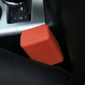 Safe Rubber Car Seat Belt Clips Locking Buckles Protective Cover, Orange, Green, Blue, Red, Black Orange Orange