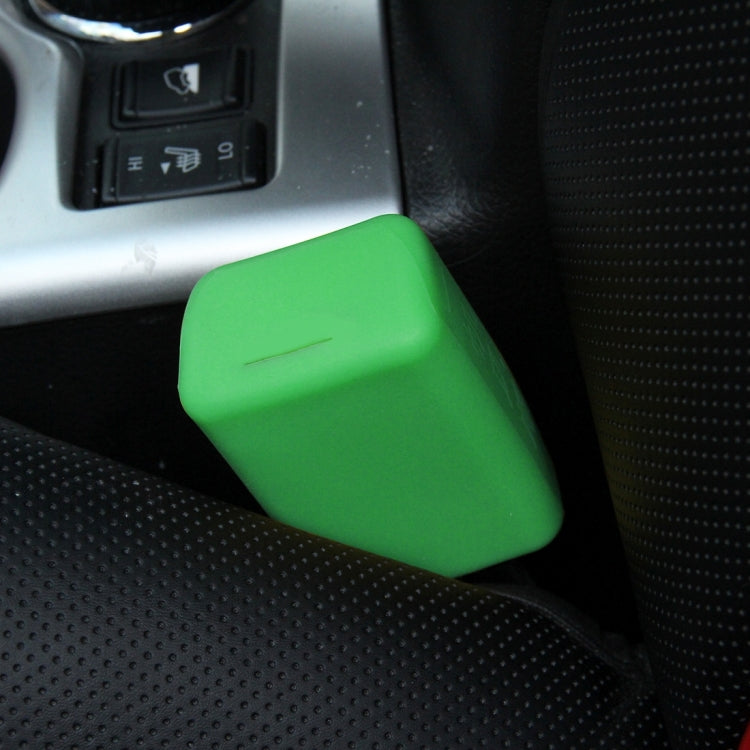 Safe Rubber Car Seat Belt Clips Locking Buckles Protective Cover, Orange, Green, Blue, Red, Black – Waterproof Green Green