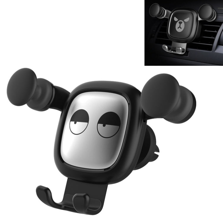 Big Eyes Pattern Gravity Cartoon Air Vent Car Mount Phone Holder, Big Eyes(Black), Big Eyes(Silver) – Durable Build, Easy to Use Big Eyes(Black) Black