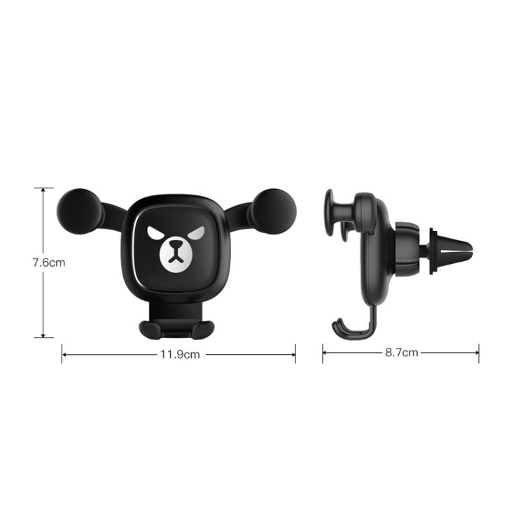 Big Eyes Pattern Gravity Cartoon Air Vent Car Mount Phone Holder, Big Eyes(Black), Big Eyes(Silver) – Durable Build, Easy to Use