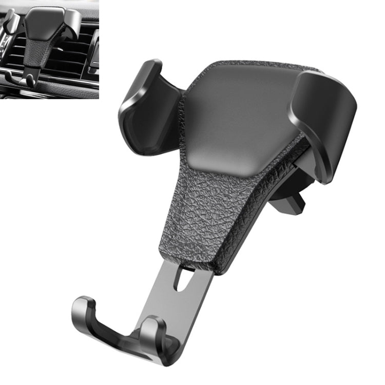 Litchi Texture Gravity Car Mount Phone Holder, Litchi Texture(Black), Litchi Texture(White) Litchi Texture(Black) Black