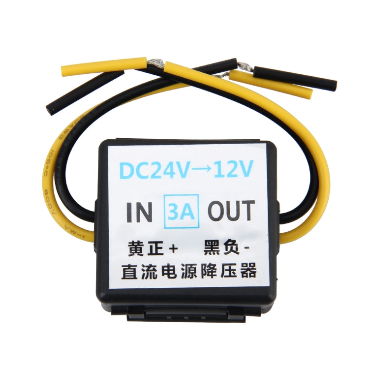 DC 24V to 12V Car Power Step-down Transformer, Rated Output Current: 3A, 3A Car Power Step-down Transformer – TPU