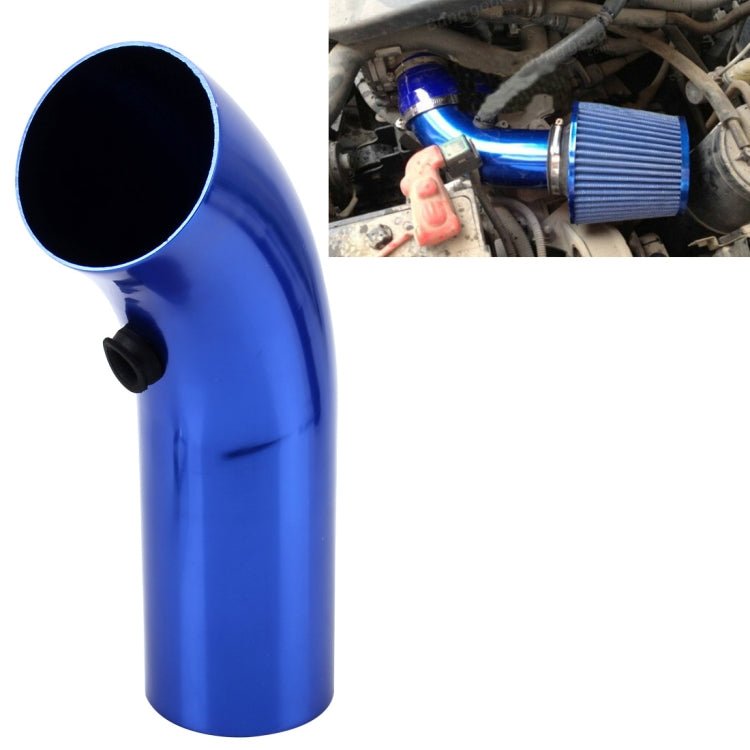 Universal Air Intake Pipe Super Power Flow Air Intakes Short Cold Racing Aluminium Air Intake Pipe Hose with Cone Filter Kit System Blue