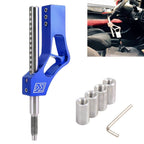 Car Modification Heightening Gear Shifter Extension Rod Adjustable Height Adjuster Lever Shift Lever with Adapters for Honda Blue