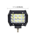 4 inch Three Rows Led Light Bar Modified Off-road Lights Roof Light Bar IP67 Waterproof 9W Condenser 6000K 5500LM LED Spotlight Light Searchlight Car LED Work Lights, DC 10-48V, Spot+36W – Waterproof