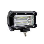 5 inch 18W 24 LED Waterproof IP67 Two Bar Modified Off-road Lights Spotlight Light Car Work Lights, DC 9-48V, Spot/72W/6000K 3000LM, Yellow/18W/3000K 1080LM
