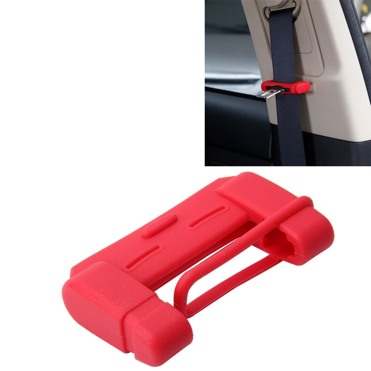 Universal Adjustable Car Seat Belt Buckle Plug Protective Cover Case – Anti-Scratch Red