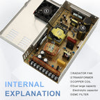 AC 110 / 220V to DC 12V 20A 240W Power Adapter AC-DC Converter Step Down Module Voltage Transformer Switch Power, 20A 240W