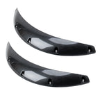 2 PCS 58cm Car Stickers Rubber Large Round Arc Strips Universal Fender Flares Wheel Eyebrow Decal Sticker Eyebrow Car-covers Black Striped Round Arc Strips, 58cm