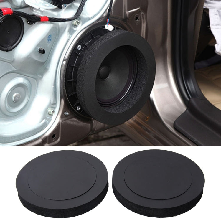2 PCS Car Sound Insulation Speaker Soundproof Cotton with Self Adhesive Car Sound Insulation Cotton, Outer Diameter : 19.5 cm, Inner Diameter: 14.3 cm, Car Speaker Soundproof Cotton Car Speaker Soundproof Cotton
