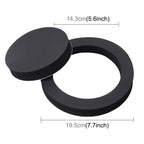 2 PCS Car Sound Insulation Speaker Soundproof Cotton with Self Adhesive Car Sound Insulation Cotton, Outer Diameter : 19.5 cm, Inner Diameter: 14.3 cm, Car Speaker Soundproof Cotton