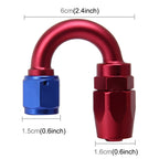Pipe Joints 180 Degree Swivel Oil Fuel Fitting Adaptor Oil Cooler Hose Fitting Aluminum Alloy AN6 Curved Fitting Car Auto Accessories, 180 Degree AN6 – Aluminum Alloy