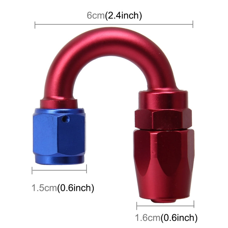 Pipe Joints 180 Degree Swivel Oil Fuel Fitting Adaptor Oil Cooler Hose Fitting Aluminum Alloy AN6 Curved Fitting Car Auto Accessories, 180 Degree AN6 – Aluminum Alloy