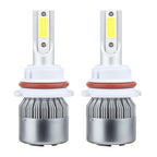 2 PCS 9007 18W 1800 LM 6000K IP68 Casnbus Constant Current Car LED Headlight with 2 COB Lamps, DC 9-36V, 9007