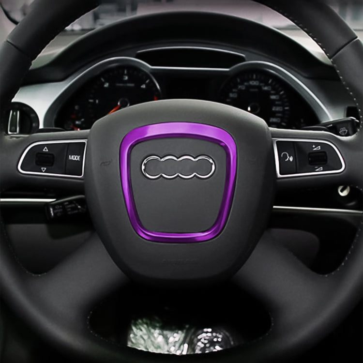 Car Auto Steering Wheel Decorative Ring Cover Trim Sticker Decoration for Audi – Aluminum Alloy Purple