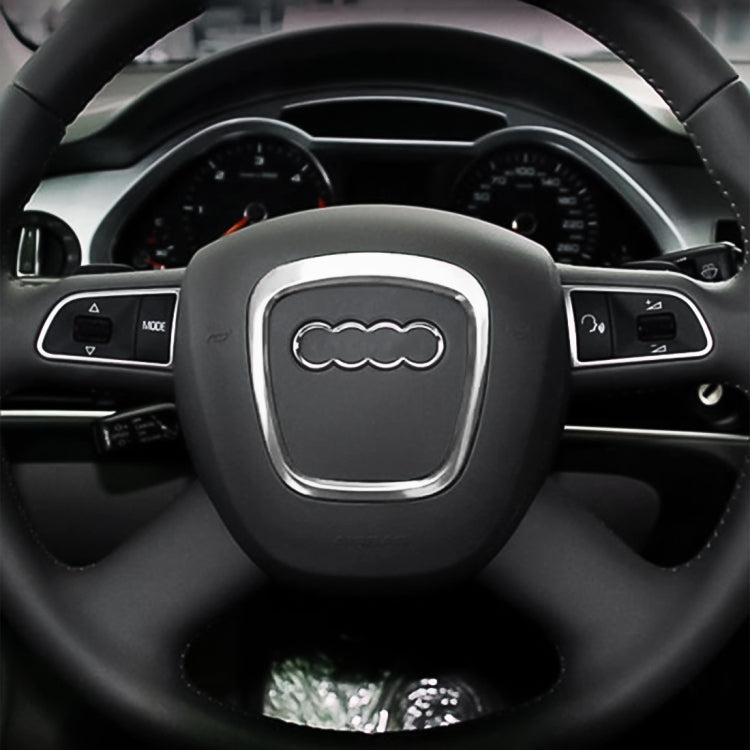 Car Auto Steering Wheel Decorative Ring Cover Trim Sticker Decoration for Audi – Aluminum Alloy Silver