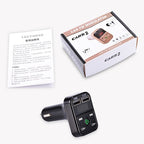 B2 Dual USB Charging Bluetooth FM Transmitter MP3 Music Player Car Kit, Support Hands-Free Call & TF Card & U Disk, B2 (Rose Gold)