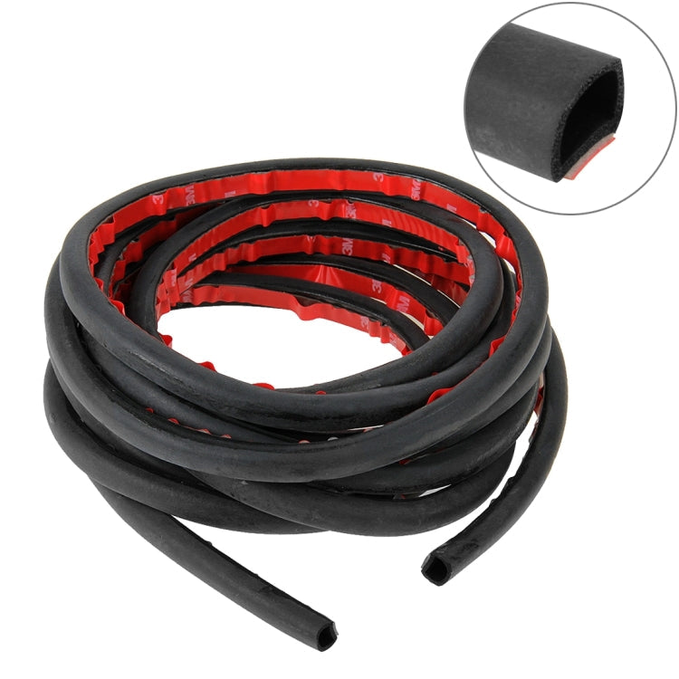 Big D-shaped Car Noise Reduction Sealing Strip with Sticker, Length: 5m, Length: 5m Big D-shaped Length: 5m Big D-shaped