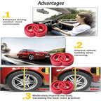 2 PCS Car Auto C Type Shock Absorber Spring Bumper Power Cushion Buffer, Spring Spacing: 27mm, Colloid Height: 50mm(Red), C Type(Spring Spacing: 27mm, Height: 50mm)