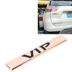 Auto VIP Sticker VIP Label Car Stickers 3D Metal Fashion VIP Logo Car Stickers,Size:9.5*1.5cm Champagne Gold