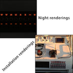 3Pin 8 Way Switches Combination Switch Panel with Light and Projector Lens for Car RV Marine Boat, 3Pin 8 Way
