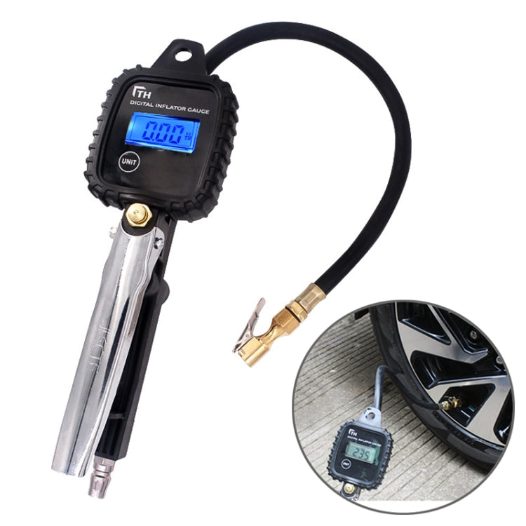 Car Multi-functional Digital LCD Display Tire Air Pressure Inflator Gauge Vehicle Tester Inflation Monitoring, Display Tire Air Pressure Display Tire Air Pressure