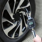 Car Multi-functional Digital LCD Display Tire Air Pressure Inflator Gauge Vehicle Tester Inflation Monitoring, Display Tire Air Pressure