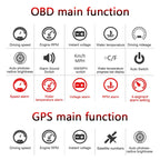 M7 3.5 inch Universal Car OBD2 + GPS HUD Vehicle-mounted Head Up Display Fuel Consumption, M7