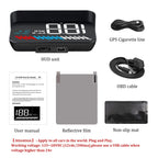 M7 3.5 inch Universal Car OBD2 + GPS HUD Vehicle-mounted Head Up Display Fuel Consumption, M7