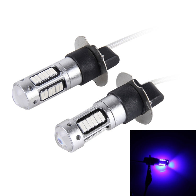 2 PCS H3 10W 30 SMD-4014 LEDs Car Fog Light, DC 12V, H3 (Blue Light), H3 (Orange Light), H3 (White Light) H3 (Blue Light) Blue Light