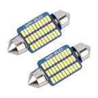 2 PCS 36mm DC12V / 1.5W / 6000K / 100LM 30LEDs SMD-3014 Car License Plate Light / Dome Light, with Decoder, 1.5W 36mm