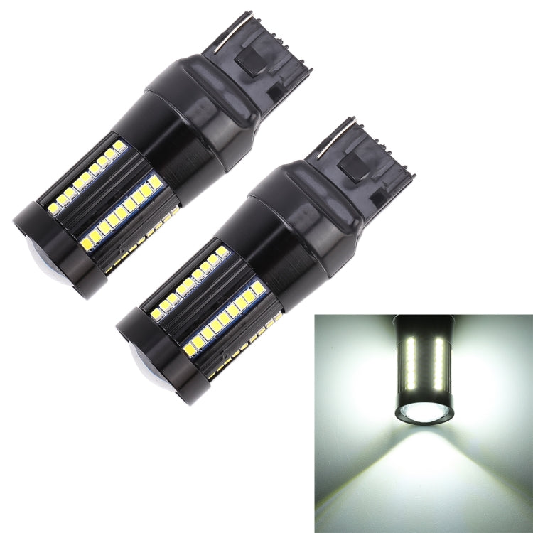 2 PCS T20 / 7440 DC9-16V / 8.2W / 6000K / 655LM Car Auto Reversing Lights / Turn Light 66LEDs SMD-2016 Lamps, 7440 7440