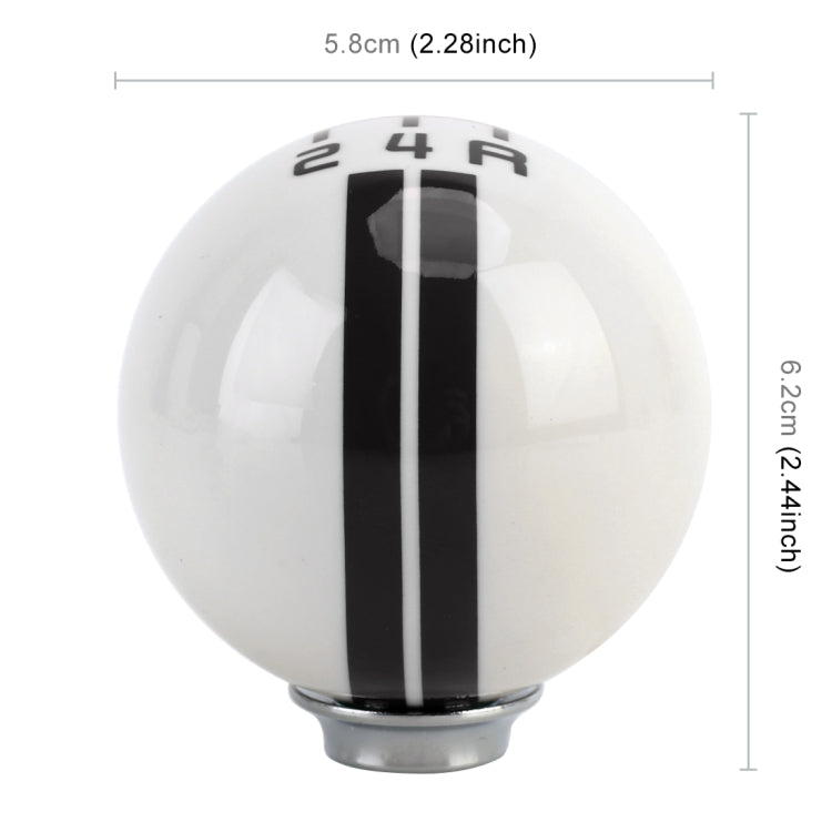 Universal Vehicle Ball Shape Modified Resin Shifter Manual 5-Speed Gear Shift Knob – Durable Build, Easy to Use