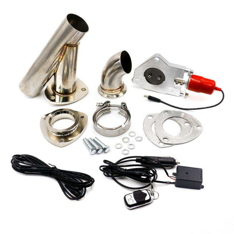 CNSPEED Stainless Steel Car Remote Control Electric Exhaust Valve Pipe Set, Size: 2.25 inch, Size: 2.25 inch Size: 2.25 inch