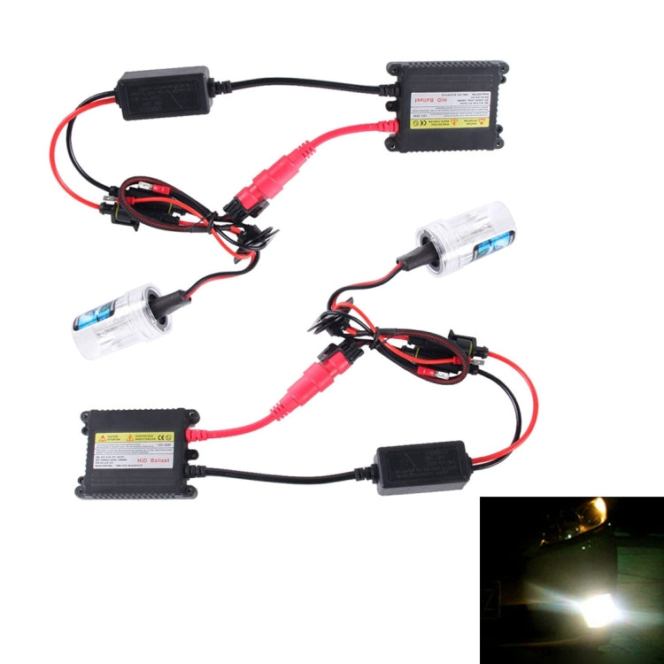 2PCS 35W H1 2800 LM Slim HID Xenon Light with 2 Alloy HID Ballast, High Intensity Discharge Lamp, Color Temperature: 4300K, H1 H1
