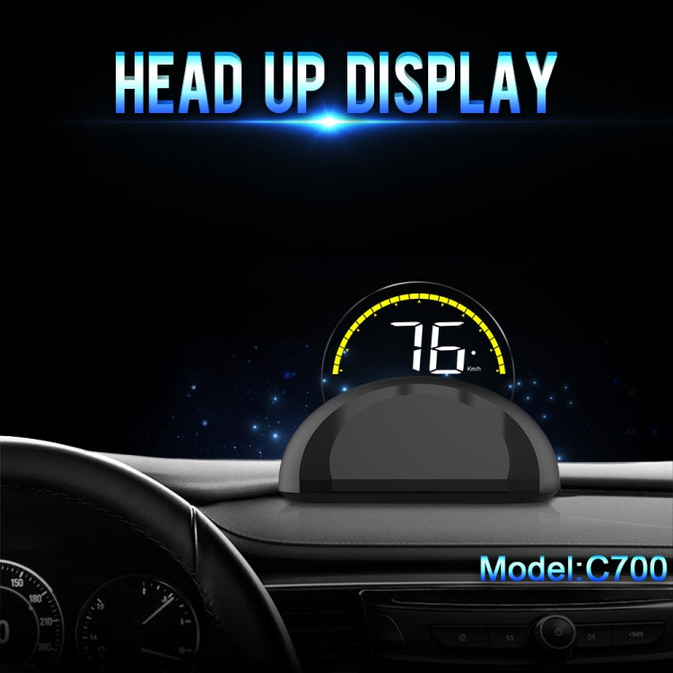 C700 2.6 inch Universal Car OBD2 HUD Vehicle-mounted Head Up Display, C700 – Durable Build, Easy to Use