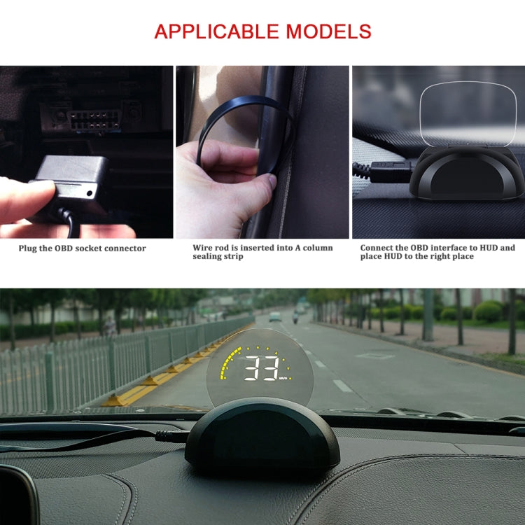 C700 2.6 inch Universal Car OBD2 HUD Vehicle-mounted Head Up Display, C700 – Durable Build, Easy to Use