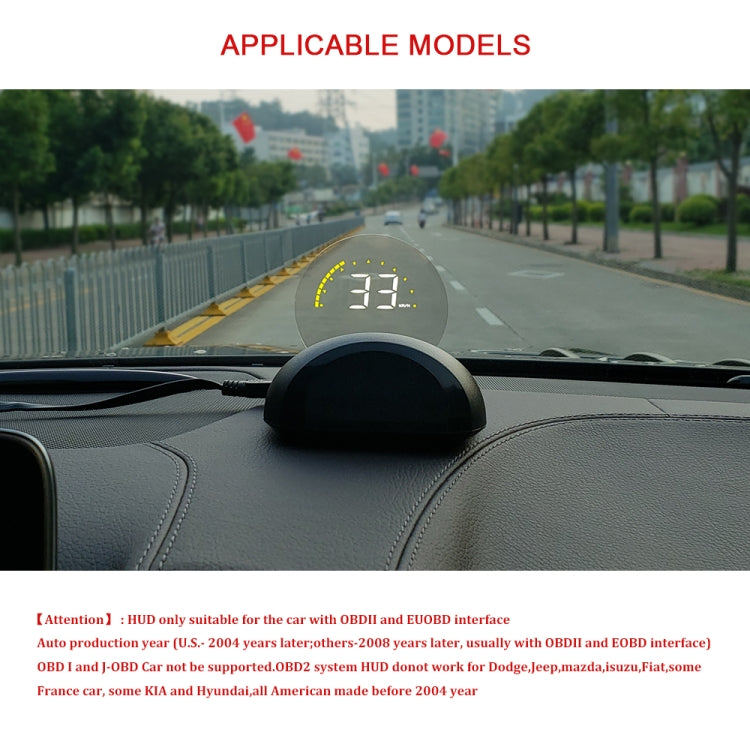 C700 2.6 inch Universal Car OBD2 HUD Vehicle-mounted Head Up Display, C700 – Durable Build, Easy to Use