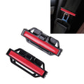 DM-013 2PCS Universal Fit Car Seatbelt Adjuster Clip Belt Strap Clamp Shoulder Neck Comfort Adjustment Child Safety Stopper Buckle Red