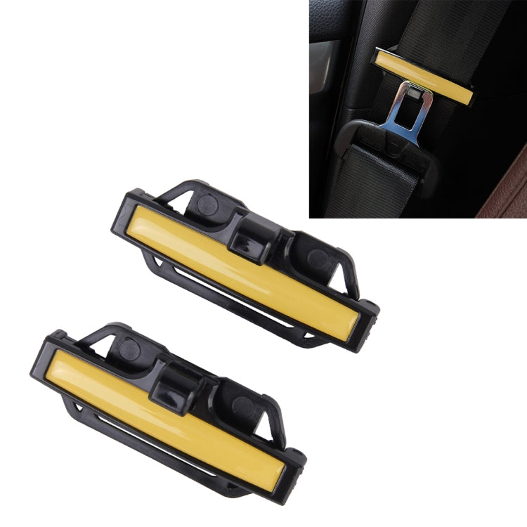 DM-013 2PCS Universal Fit Car Seatbelt Adjuster Clip Belt Strap Clamp Shoulder Neck Comfort Adjustment Child Safety Stopper Buckle – Durable Build, Easy to Use Yellow
