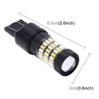 7443 5W 350LM 60LEDs DC 12V 6000K SMD-4014 Car Auto Brake Light Turn Signal Lights (White Light+Yellow Light), 7443 5W