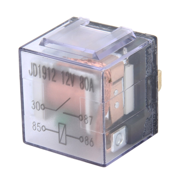 10 PCS JD-1912 80 AMP 12V Waterproof Car Auto Four Plugs Relay with Warning Light, JD-1912 – Waterproof